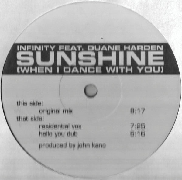 Infinity : Sunshine (When I Dance With You) (2x12", W/Lbl)