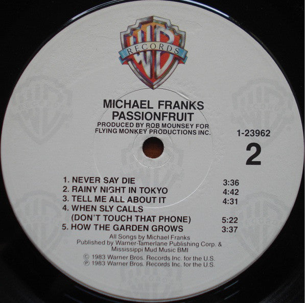 Michael Franks : Passionfruit (LP, Album)