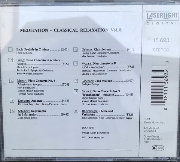 Various : Meditation - Classical Relaxation Vol. 8 (CD, Comp)