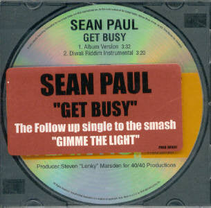 Sean Paul : Get Busy (CD, Single, Promo)
