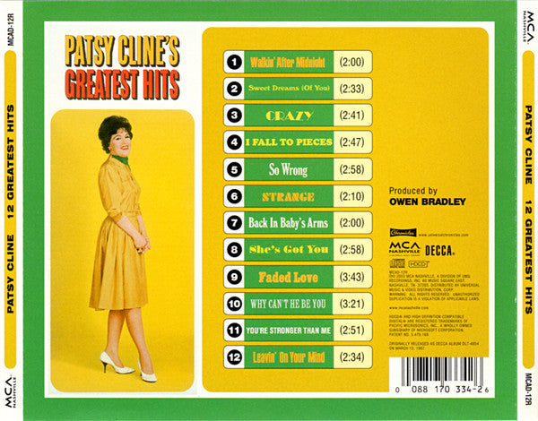 Patsy Cline : Greatest Hits (HDCD, Comp, RE)