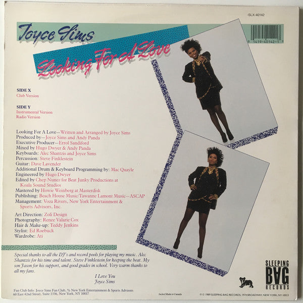 Joyce Sims : Looking For A Love (12")