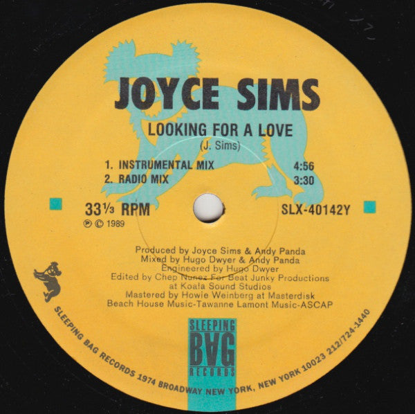 Joyce Sims : Looking For A Love (12")