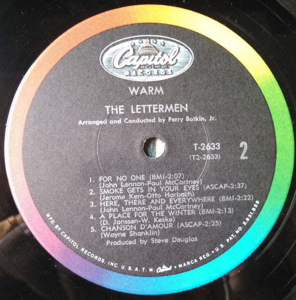 The Lettermen : Warm (LP, Mono, Scr)