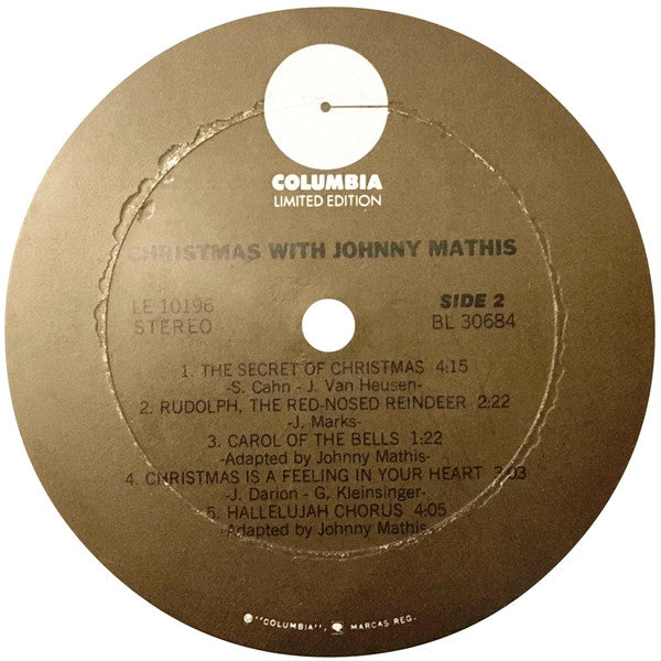 Johnny Mathis : Christmas With Johnny Mathis (LP, RE, Ter)