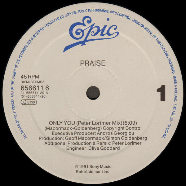 Praise : Only You (12", Maxi)