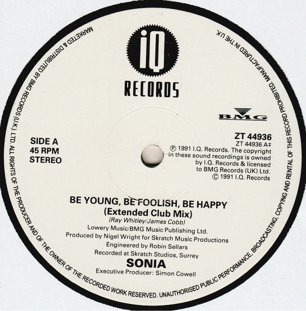 Sonia : Be Young, Be Foolish, Be Happy (12")