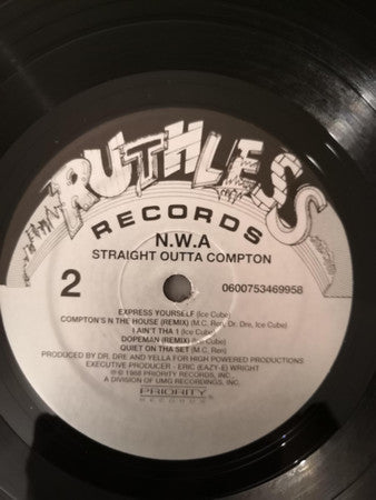 Buy N.W.A. : Straight Outta Compton (LP, Album, RE) Online for a
