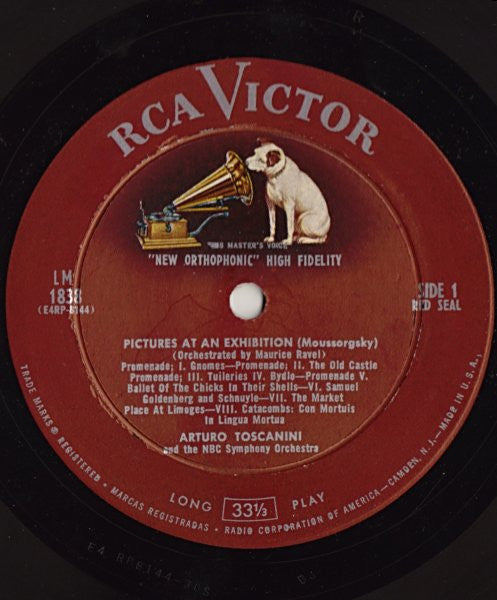 Modest Mussorgsky - Maurice Ravel / César Franck - Arturo Toscanini, NBC Symphony Orchestra : Pictures At An Exhibition / Psyche And Eros (LP, Mono)