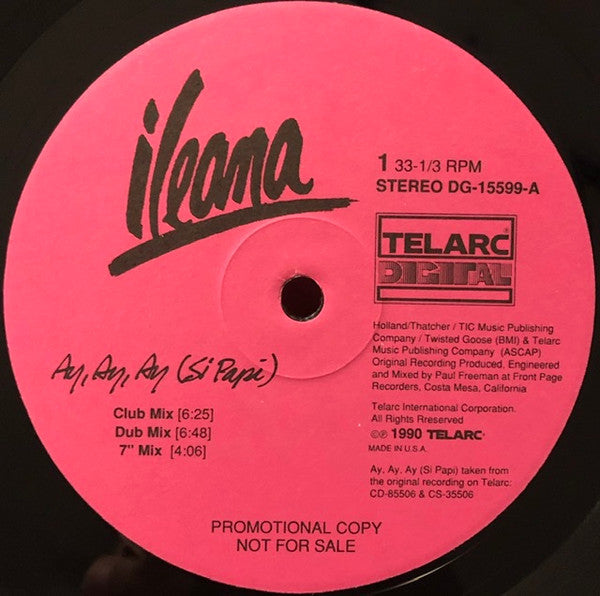 Ileana : Ay, Ay, Ay (Si Papi) (12", Promo)