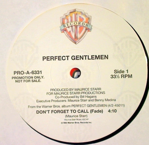 Perfect Gentlemen : Don't Forget To Call (12", Promo)