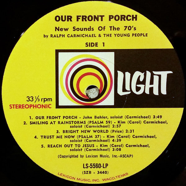 Ralph Carmichael And The Young People : Our Front Porch (LP, Album)