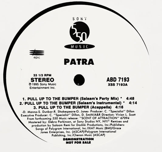 Patra : Pull Up To The Bumper (12", Promo)