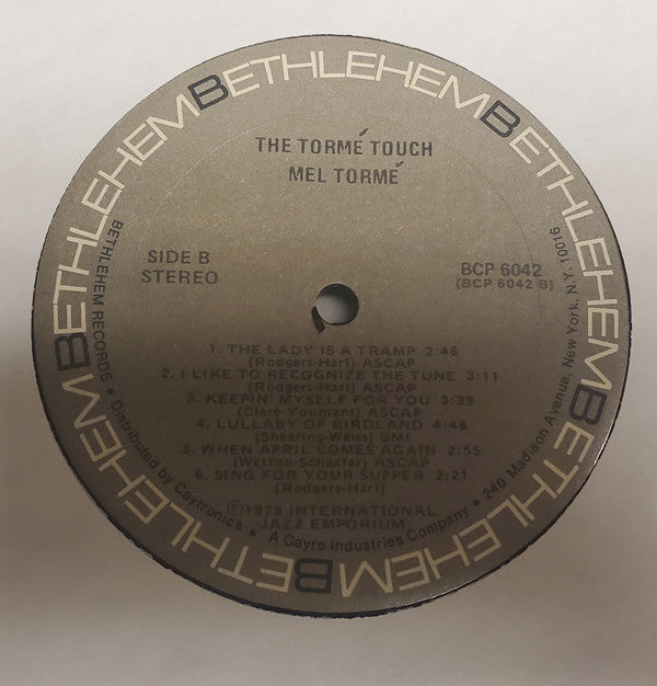 Mel Tormé : The Tormé Touch (LP, Album)