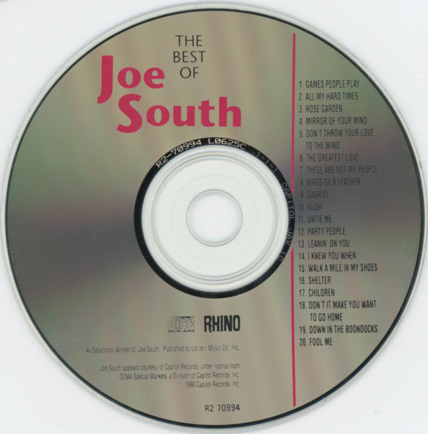 Joe South : The Best Of Joe South (CD, Comp)