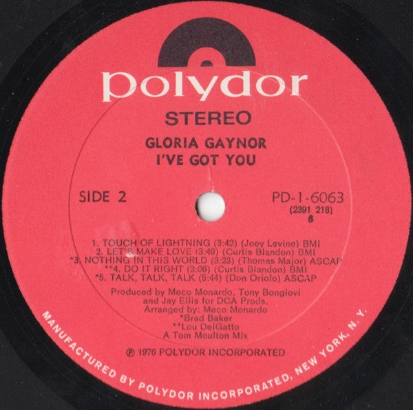 Gloria Gaynor : I've Got You (LP, Album, P/Mixed, All)