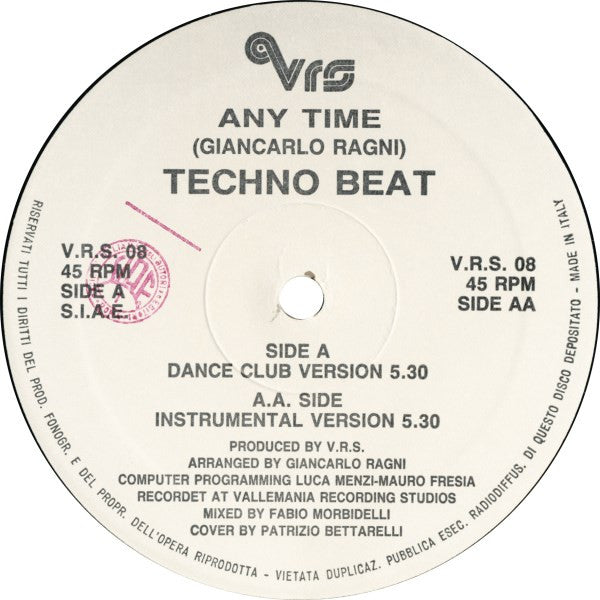 Techno Beat : Any Time (12")