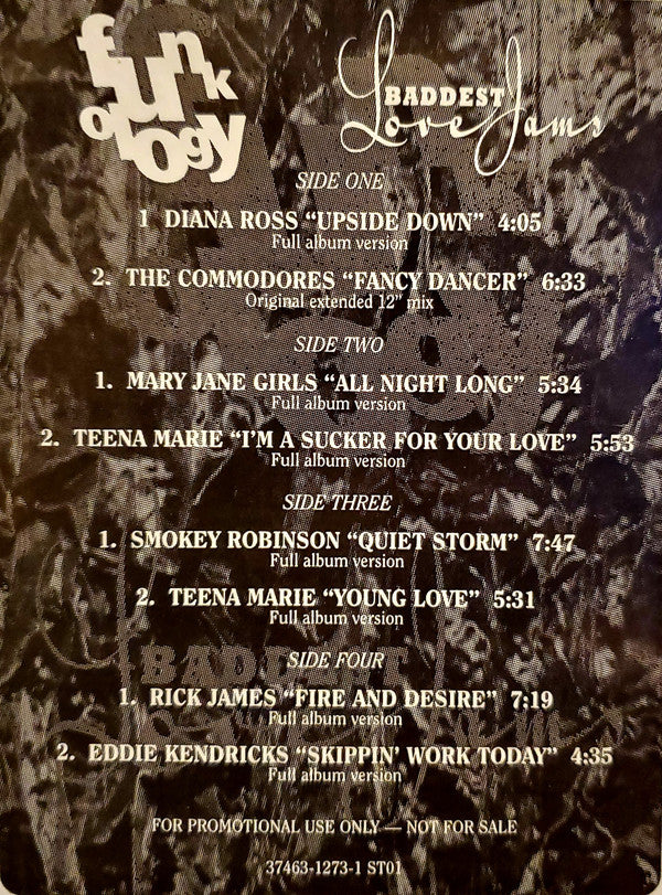 Various : Funkology: Baddest Love Jams (2x12", Comp, Promo)