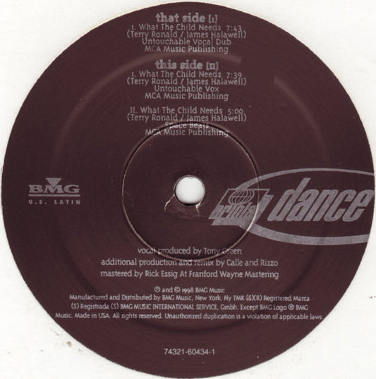 Hannah Jones : What The Child Needs (Remix Package 4) (12")
