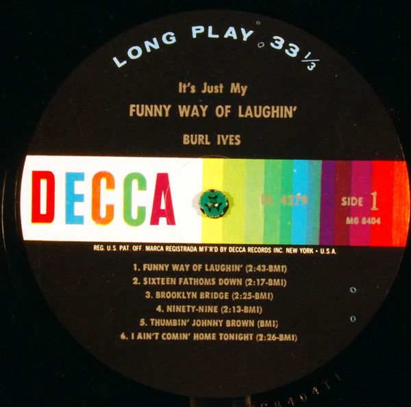 Burl Ives : It's Just My Funny Way Of Laughin' (LP, Album, Mono, Glo)