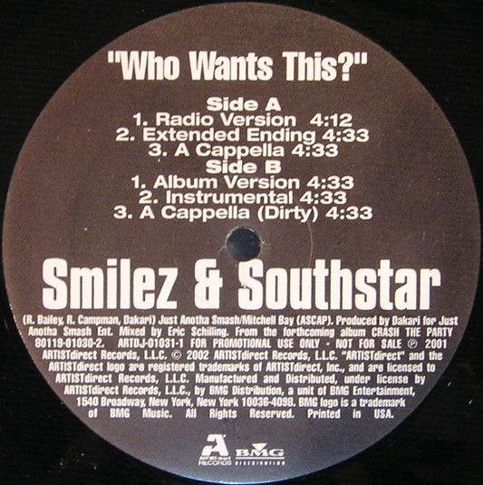 Smilez & Southstar : Who Wants This? (12", Promo)