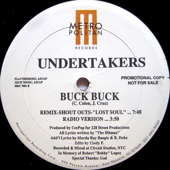 Undertakers (2) : Buck Buck (12", Promo)