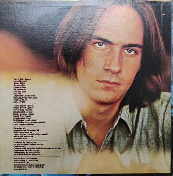James Taylor (2) : Sweet Baby James (LP, Album, RE)