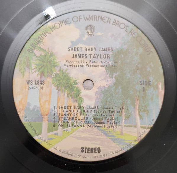 James Taylor (2) : Sweet Baby James (LP, Album, RE)