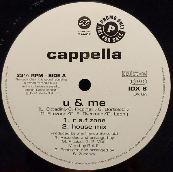 Cappella : U & Me (12")