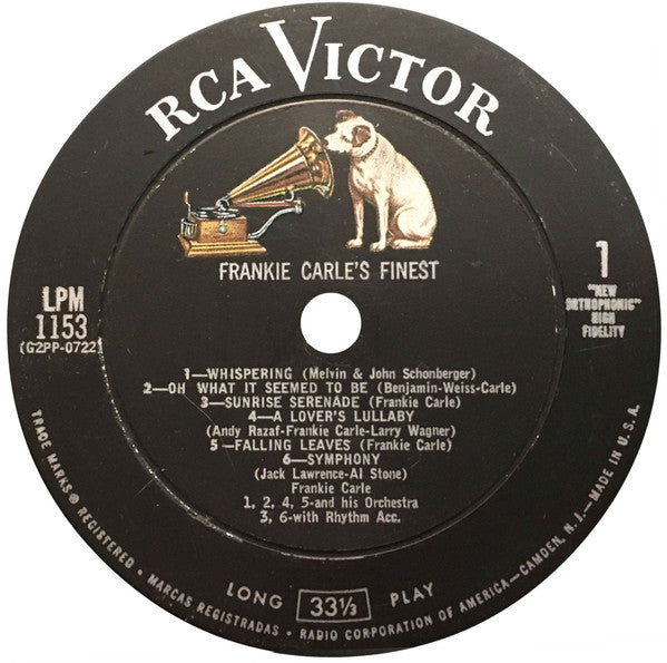 Frankie Carle : Frankie Carle's Finest (LP, Comp, Mono)