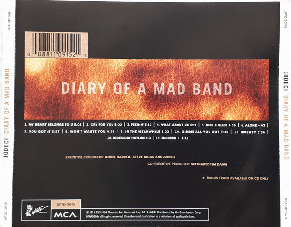 Jodeci : Diary Of A Mad Band (CD, Album)