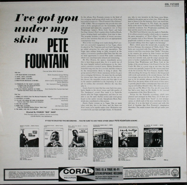 Pete Fountain : I've Got You Under My Skin (LP, Album)