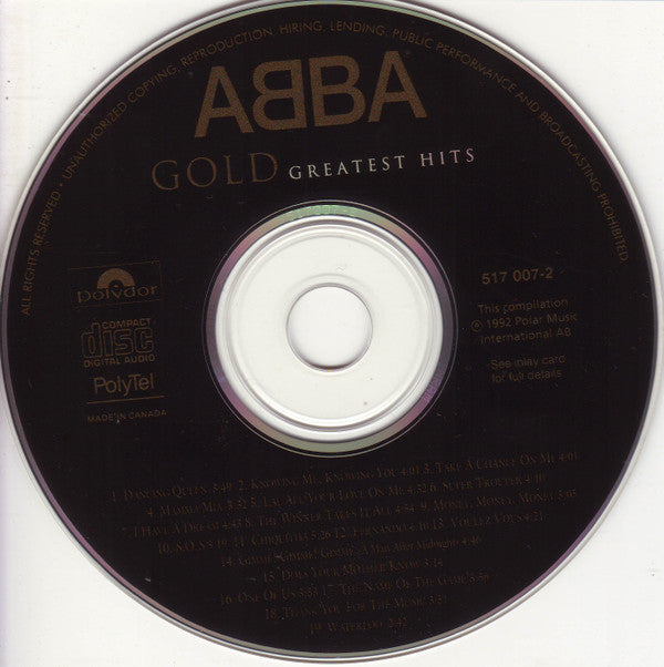 ABBA : Gold - Greatest Hits (CD, Comp, RM)