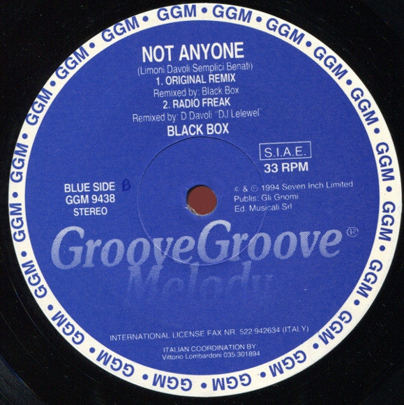 Black Box : Not Anyone (Remix Kamasutra) (12")