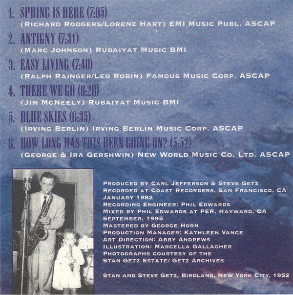 Stan Getz : Blue Skies (CD, Album)