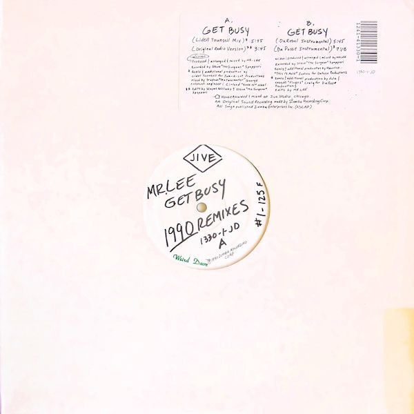 Mr. Lee : Get Busy (1990 Remixes) (12")