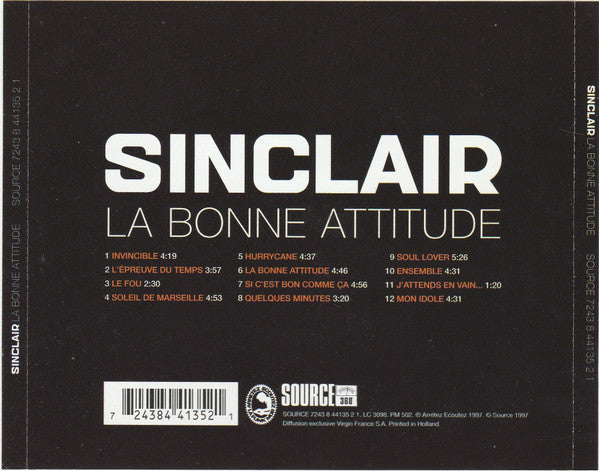 Sinclair (3) : La Bonne Attitude (CD, Album)