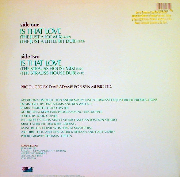 Nick Phillips : Is That Love (12", Promo)