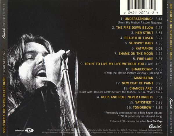 Bob Seger And The Silver Bullet Band : Greatest Hits 2 (CD, Comp, Enh)