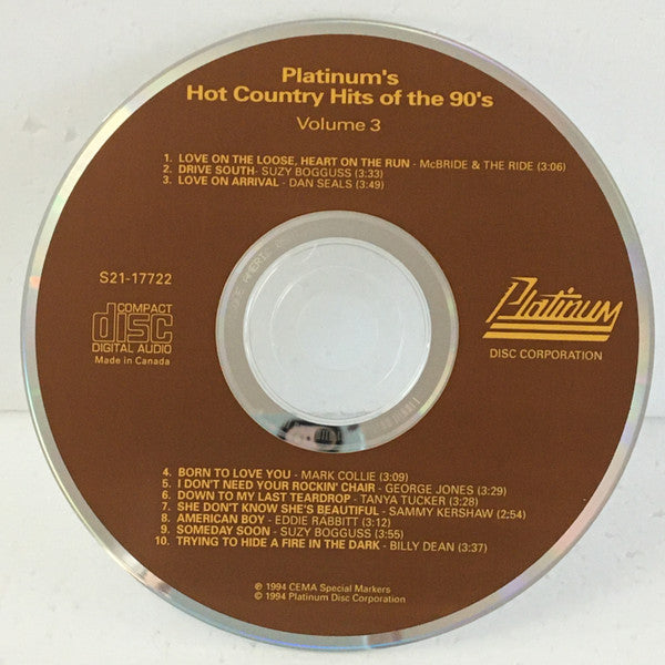 Various : Platinum's Hot Country Hits Of The 90's Volume 3 (CD, Comp)