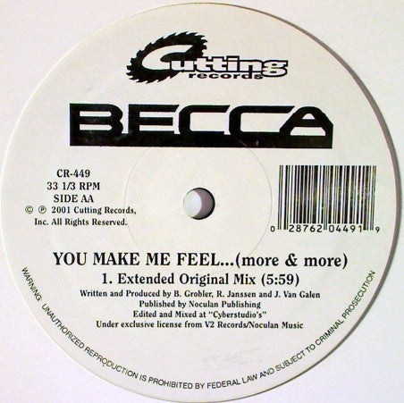 Becca : You Make Me Feel... (More & More) (12")
