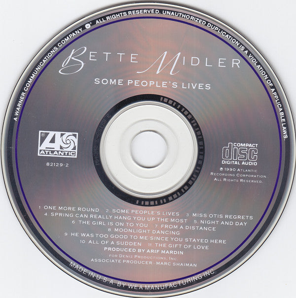 Bette Midler : Some People's Lives (CD, Album)