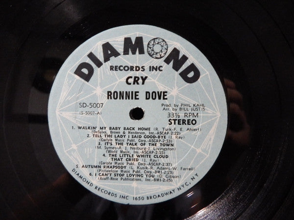 Ronnie Dove : Cry (LP, Album)