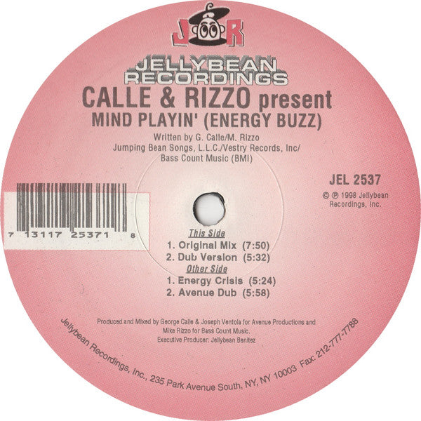 Calle & Rizzo : Mind Playin' (Energy Buzz) (12")
