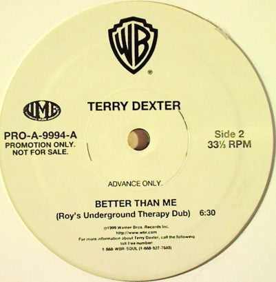 Terry Dexter : Better Than Me (12", Promo)
