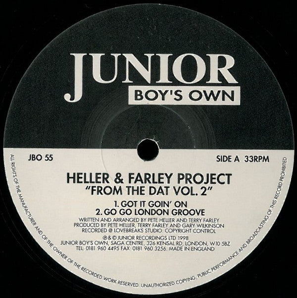 Heller & Farley Project : From The Dat Vol. 2 (12")