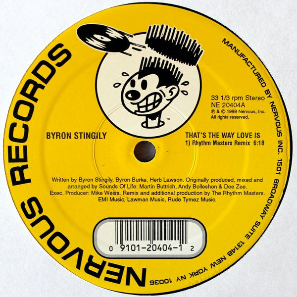 Byron Stingily : That's The Way Love Is (Rhythm Masters Remixes) (12")