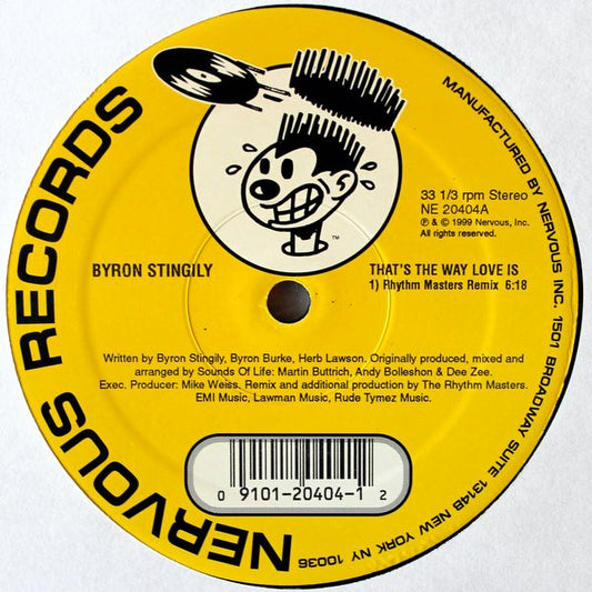 Byron Stingily : That's The Way Love Is (Rhythm Masters Remixes) (12")
