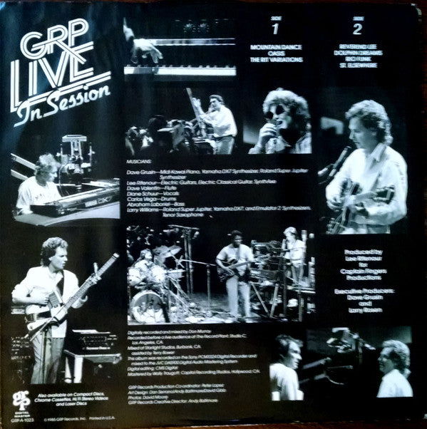 Dave Grusin, Lee Ritenour, Diane Schuur, Dave Valentin : GRP Live In Session (LP, Album)