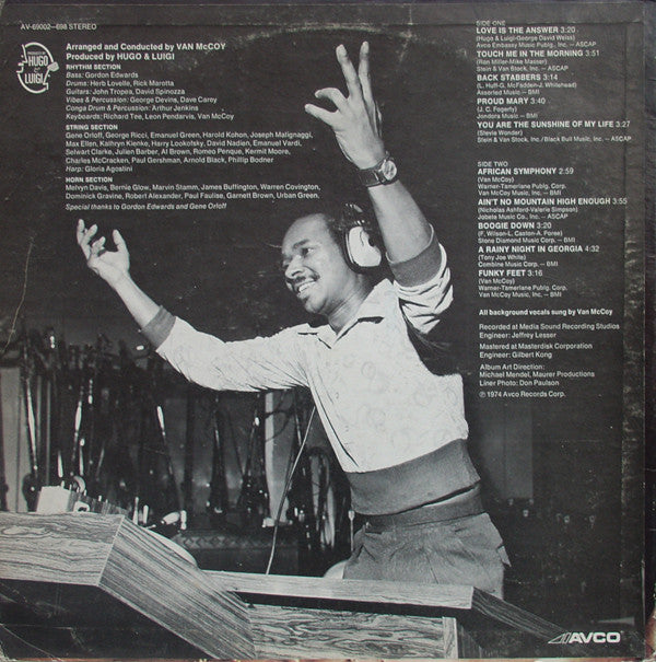 Van McCoy & The Soul City Symphony : Love Is The Answer (LP, Album, She)